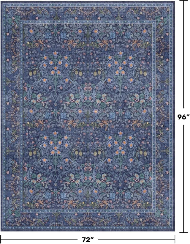 Detalle 2 de Hazo Haus 6x8 Oriental Rug, Stain-Resistant