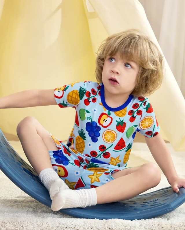 Thumbnail 6 de babee Reshinee Bamboo Viscose Toddler Animal Pajamas (2-Piece Set) — Snug Fit Summer Sleepwear