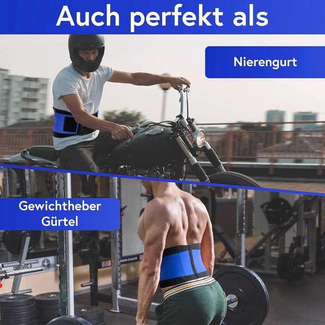 Detalle 2 de VIGO SPORTS Rückenbandage mit waschmaschinenfestem Lendenwirbelstütz-Gürtel (Anti-Schweiß) für Herren & Damen