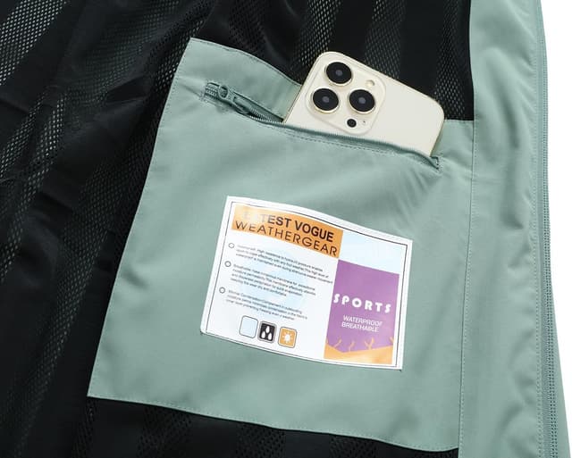 Thumbnail 6 de MOERDENG Women’s Waterproof Rain Jacket Lightweight Hooded Softshell Windbreaker