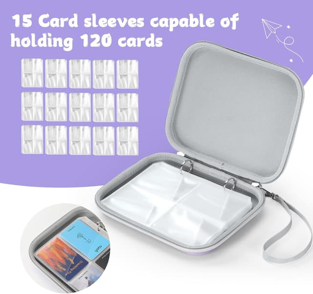 Detalle de Jaffzora porte-cartes pour cartes Yoto — 120 poches étanches et résistantes