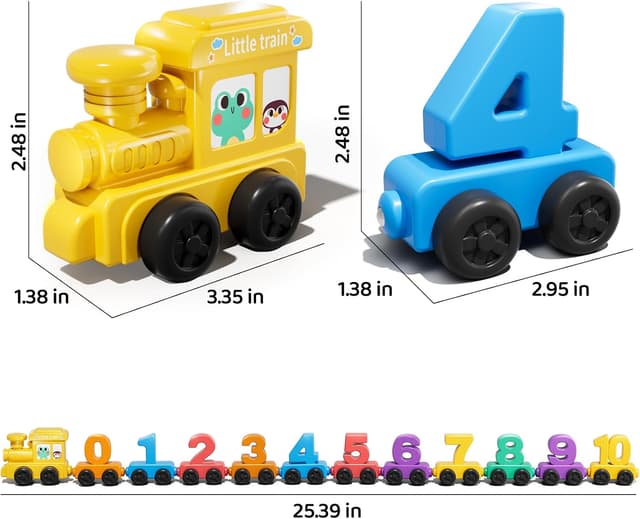 Detalle 2 de JUKUDAHU Magnet Number Train Set for Toddlers (Ages 1–4) – Counting & Color Sorting Train Toy