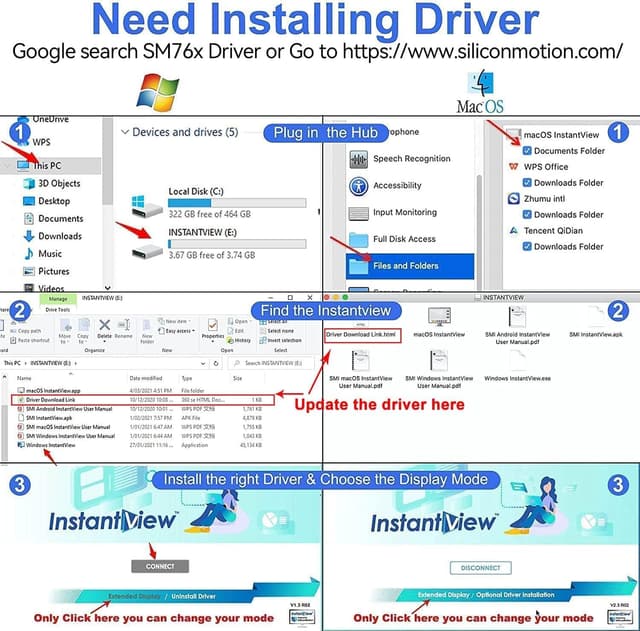 Detalle 2 de LIONWEI USB 3.0 Docking Station Dual HDMI