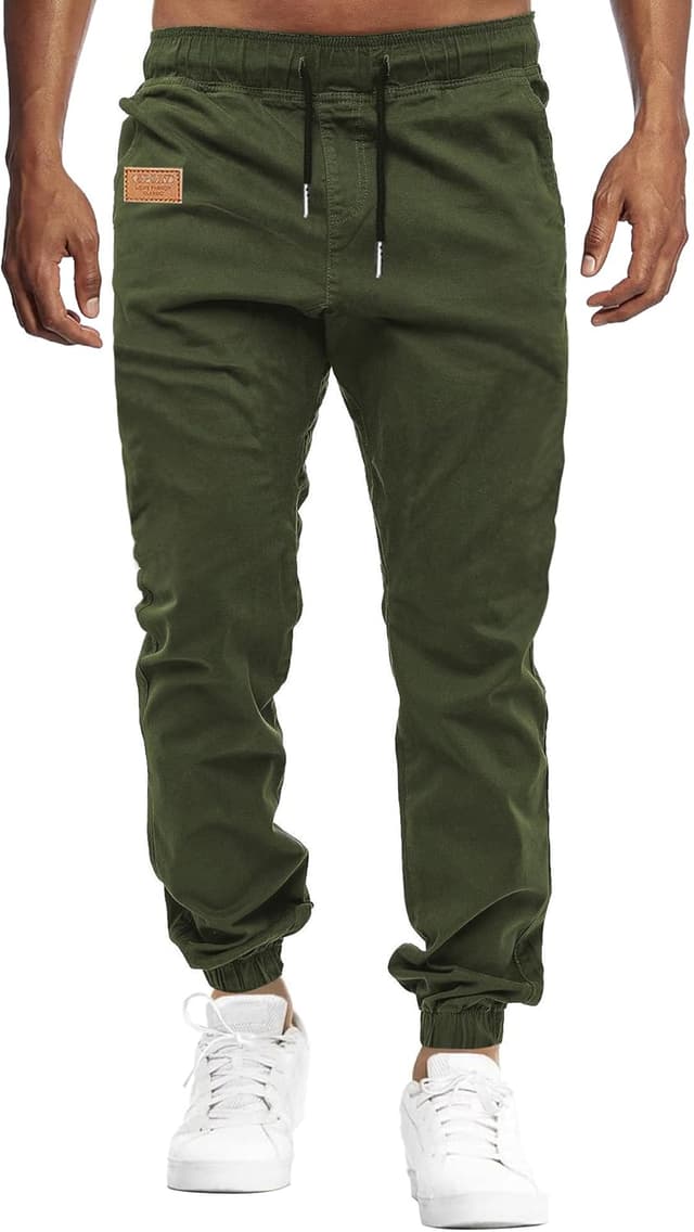 Thumbnail 6 de VMSUCIJ Herren Chino-Cargo Jogginghose aus Baumwolle mit elastischem Bund und Kordelzug