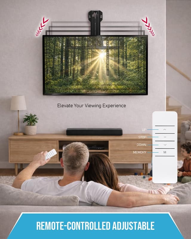 Thumbnail 4 de Motorized Fireplace TV Wall Mount 88 lbs