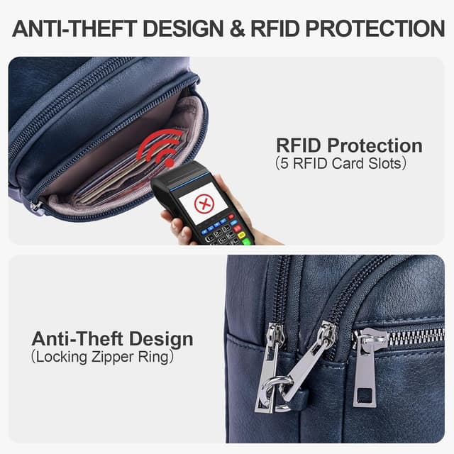 Detalle de Lexiyat anti theft crossbody bag 15cm