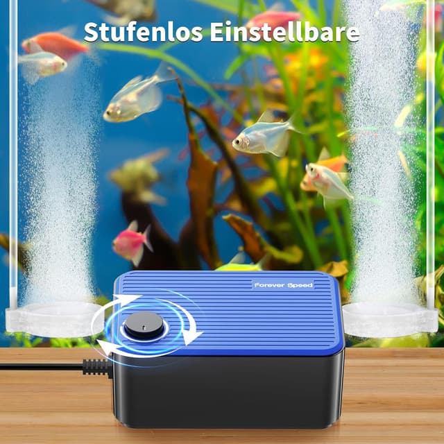 Thumbnail 3 de Forever Speed Leise Aquarium Luftpumpe 8W, 480L/H Einstellbare Luftpumpe für Aquarium Sauerstoffpumpe Sehr Leise mit doppelten Luftlöchern Vibrationsarm und Mehr Sauerstoffzufuhr 80-600L
Forever Speed Leise Aquarium Luftpumpe 8W,…