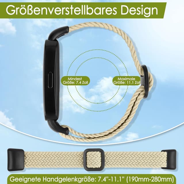 Detalle de TumCez Armband für Huawei Band 10, 190–280 mm
