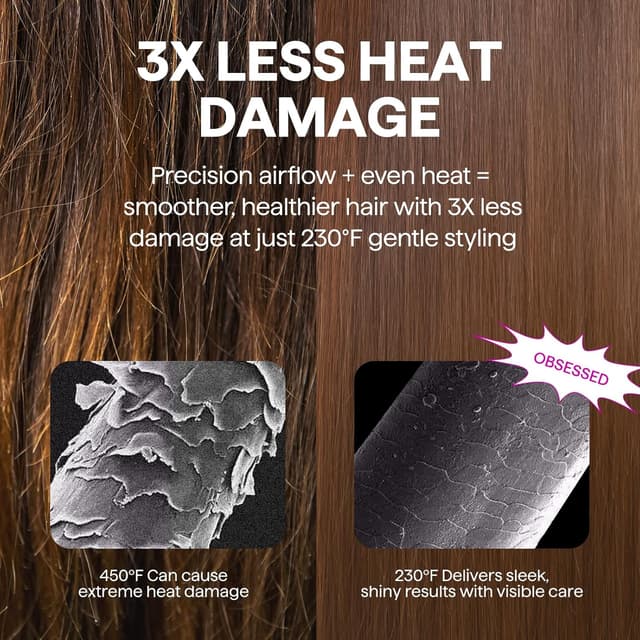 Detalle de Wavytalk Air Sculpt 4-in-1 Hair Dryer Brush Set (1050W) — Blowout Brush Styler for Volume, Smoothing & Straightening