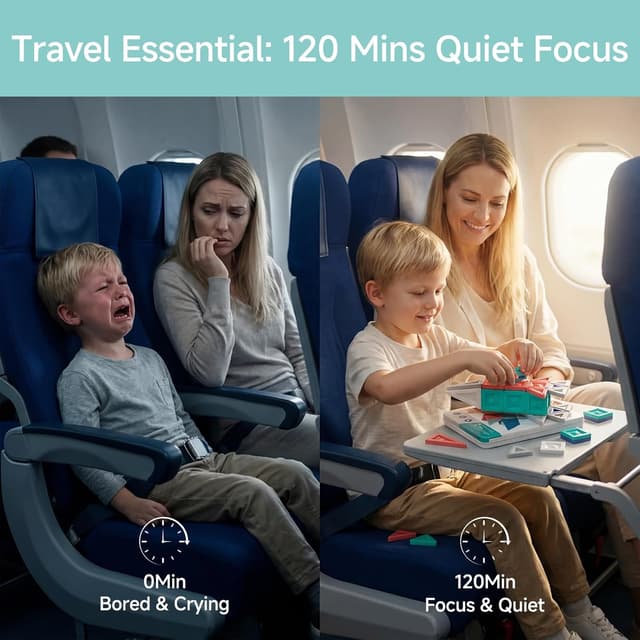 Detalle 2 de YOGOHEE Mattoncini magnetici da viaggio Montessori (40 pezzi) con scatola di latta