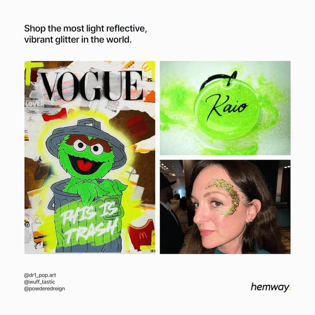 Thumbnail 5 de Hemway Emerald Green Ultrafine Glitter 100g