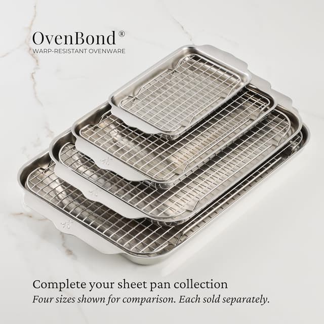 Thumbnail 6 de Hestan OvenBond Collection 13" x 18" Tri-Ply Clad Stainless Steel Half Sheet Pan