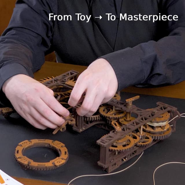 Thumbnail 4 de WOODEN.CITY Steampunk Gearworks 288-piece Mechanical Clock Kit 🧩