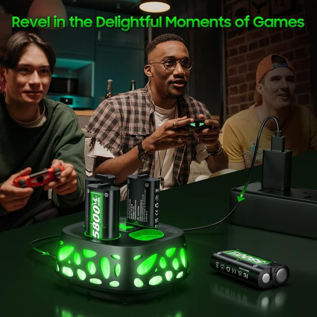 Detalle de 5800mWh Rechargeable Battery Pack 4× for Xbox Controllers