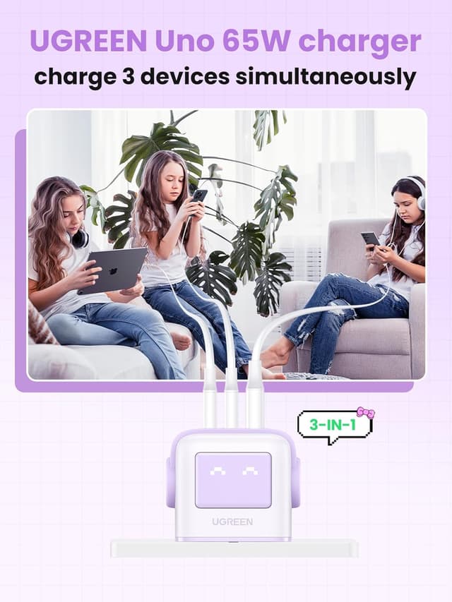 Detalle 2 de UGREEN Uno Charger 65W GaN USB-C Charger