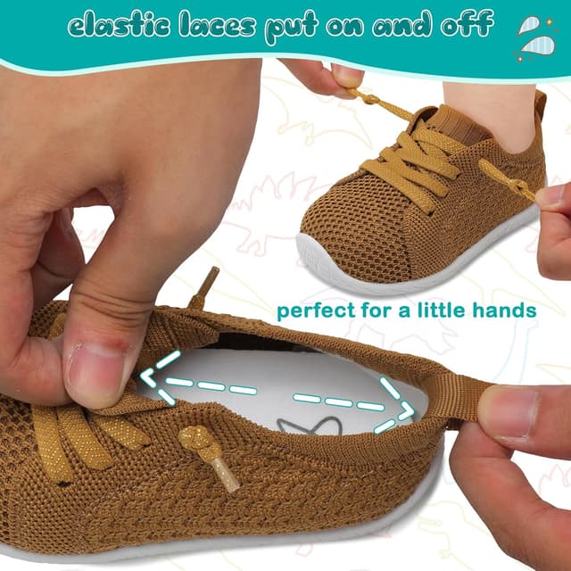 Detalle de JOINFREE Toddler Barefoot Trainers (Wide Fit) – breathable slip-on shoes for walking & play