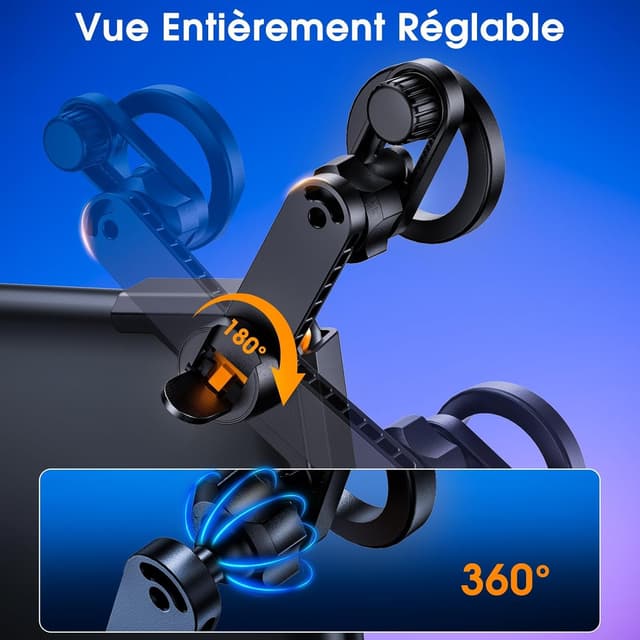 Detalle de IYOFINE M2026 Tesla Phone Mount (No-Glue) with MagSafe Magnetic Dash Holder