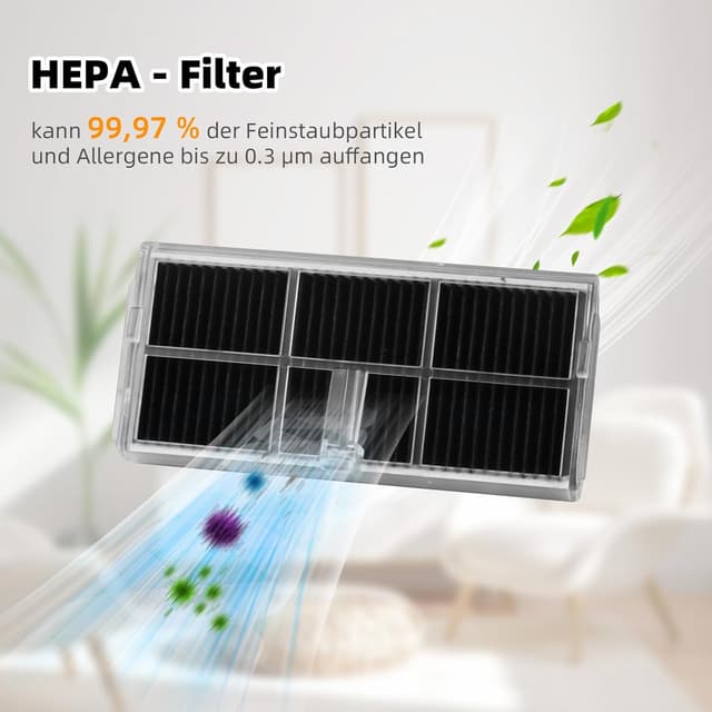 Detalle de 20-teiliges Zubehör-Set für Dreame L10s Ultra Gen 2 / L10s Pro Ultra Heat & weitere Ultra-Modelle (Hauptbürste, Staubbeutel, Wischtücher, Seitenbürsten, Filter)