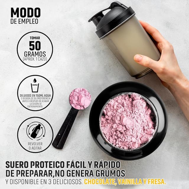 Detalle 2 de Whey Protein en Polvo 1kg 💪 | Alta pureza y BCAA