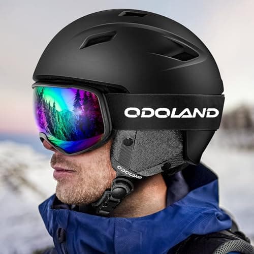 Thumbnail 7 de Odoland Ski Helmet and Goggles Set Snow Helmet