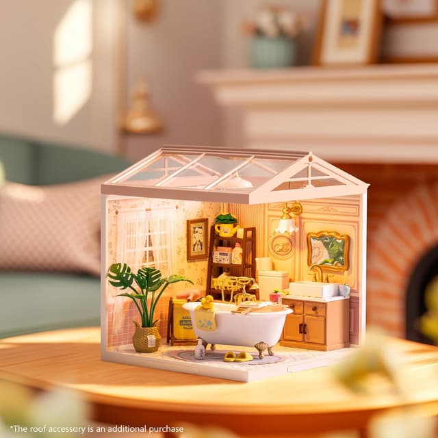 Detalle 2 de Rolife Super Creator DIY Miniature House „Pop Bubble Bathroom“ – Miniatur-Haus Bausatz zum Selberbauen