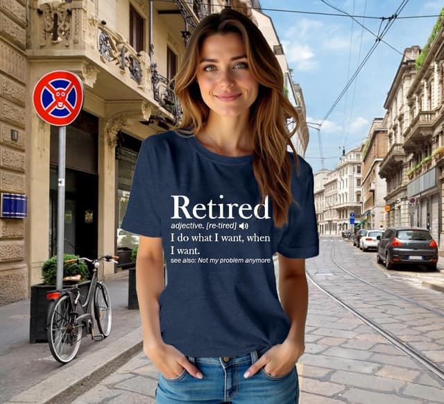 Detalle de Qskall Retirement T Shirts for Women – Grandma Retired Tee with humorous slogan