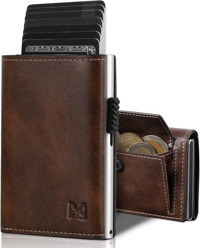 Detalle de MYSHION Pop Up Wallet trifold RFID 11 cards