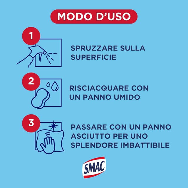 Detalle de Smac Bagno Igienizzante spray multisuperficie con azione anticalcare Zero Aloni, 650 ml (12 pezzi)