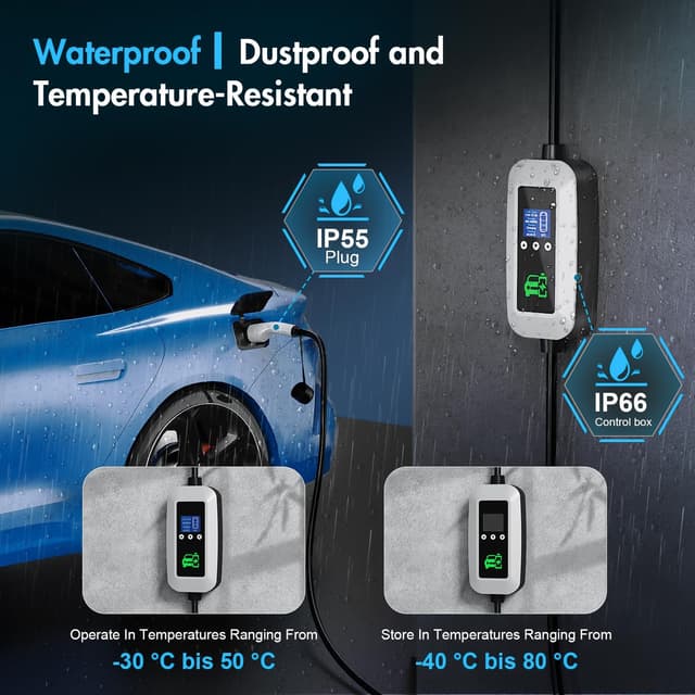 Detalle 2 de FNITAER EV Charger Cable Type 2 to 3 Pin 3 kW ⚡️🔌