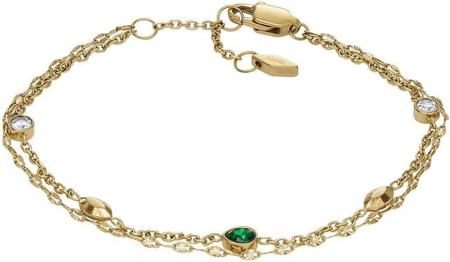 Thumbnail 6 de Fossil bracciale inox doppia catena 19 cm