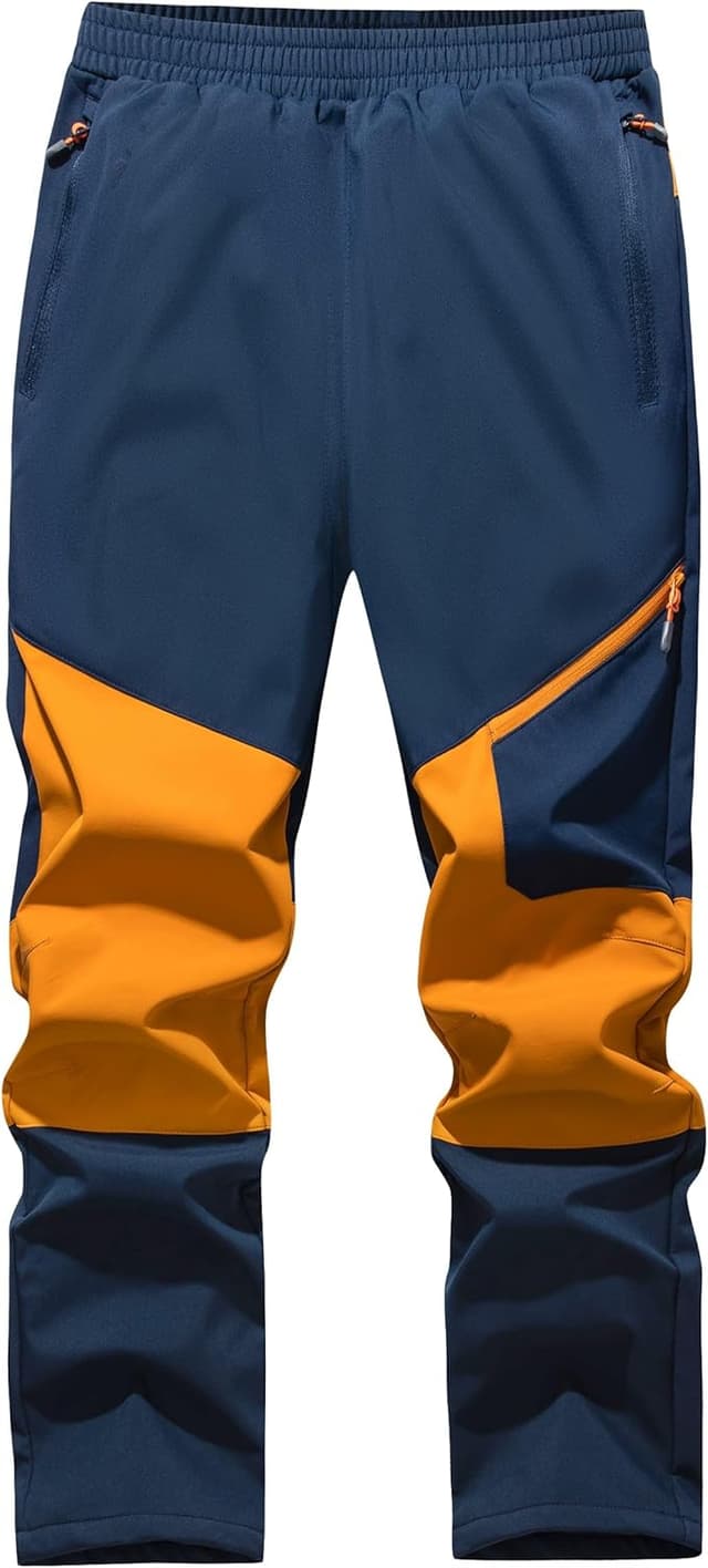 Detalle de WILLIT gefütterte Softshellhose für Kinder – wasserdicht, winddicht, Schnee- & Winterhose mit 3 Taschen