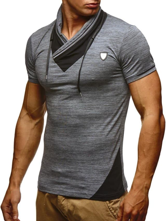 Detalle de LEIF Nelson maglietta uomo slim fit per sport e attività all’aperto