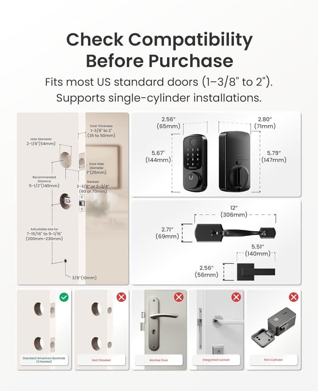 Thumbnail 5 de DESLOC B200 Keyless Entry Deadbolt 12 Months