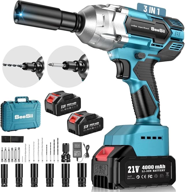 Imagen de Seesii WH700 1/2" Impact Wrench — 479 Ft-lbs en OfertitasTOP