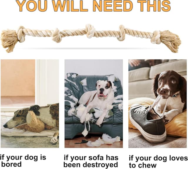 Detalle 2 de Fida Dog Rope Toy 92cm for Large Dogs