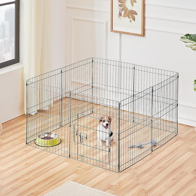 Detalle 2 de Yaheetech Welpenlaufstall 61 cm, 8-teilig
