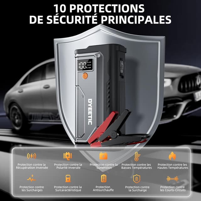 Detalle 2 de DYEETIC Booster batterie voiture 7000A