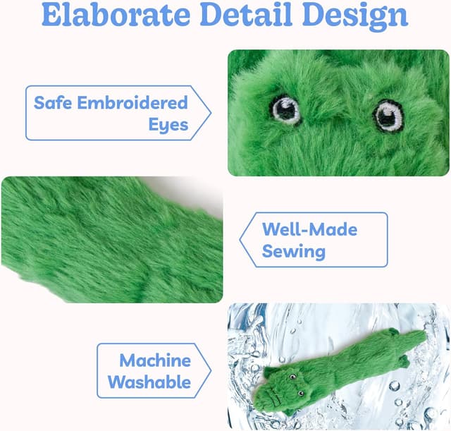 Detalle 2 de Lot de 5 jouets couineurs pour chien SHARLOVY en peluche froissée (sans rembourrage)