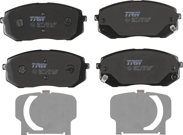 Detalle de TRW GDB3642 — Kit de 4 plaquettes de frein avec avisateur d’usure pour essieu avant (Hyundai Tucson 2015-2023)