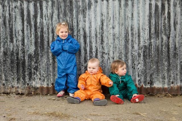 Detalle 1 de HIPPYCHICK Waterproof Packasuit Nebulas Blue – 100% waterproof toddler all-in-one rain suit