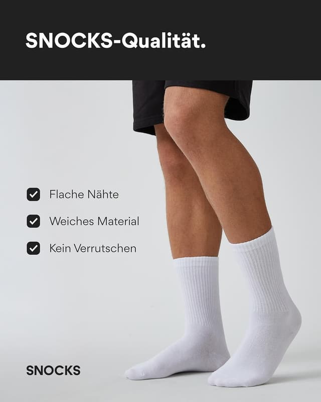 Detalle de Snocks Tennissocken aus Bio-Baumwolle im 2–4er Pack (Herren & Damen), Gr. 35–50