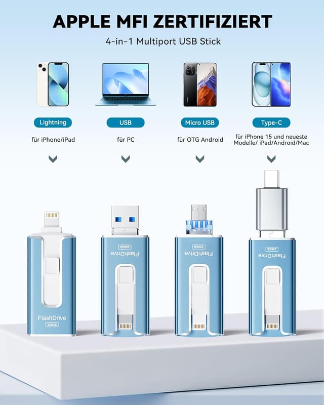 Thumbnail 1 de SUDEHO USB 256 GB für iPhone ⚡