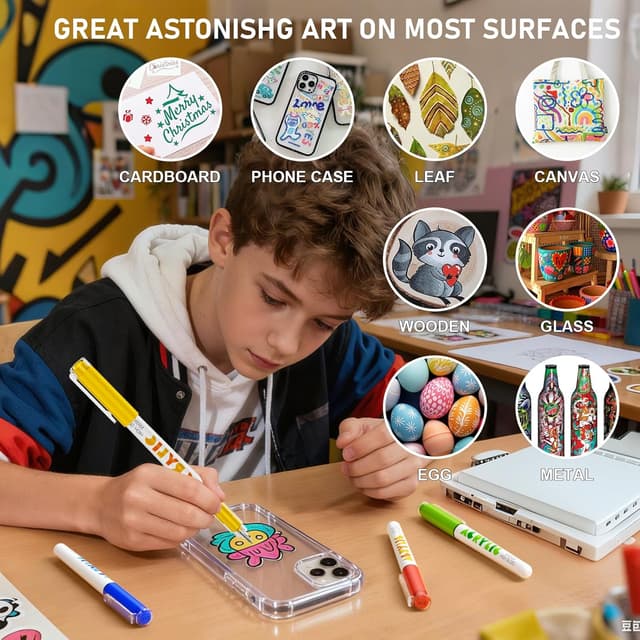 Thumbnail 2 de Sonlaryin 168 couleurs feutre acrylique ⚚