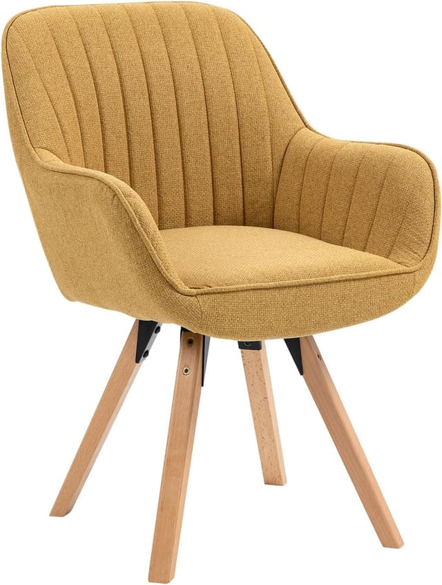 Detalle de MEUBLE COSY sedia girevole 360° imbottita con braccioli e schienale per pranzo, ufficio e toeletta