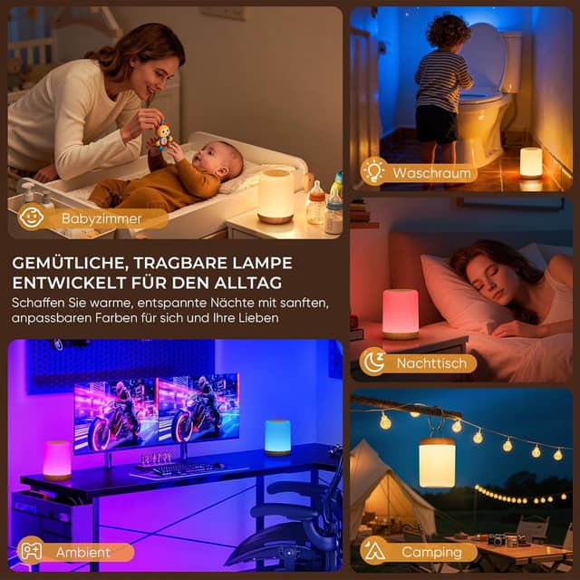 Thumbnail 6 de VIWAVE Nachttischlampe Touch Dimmbar