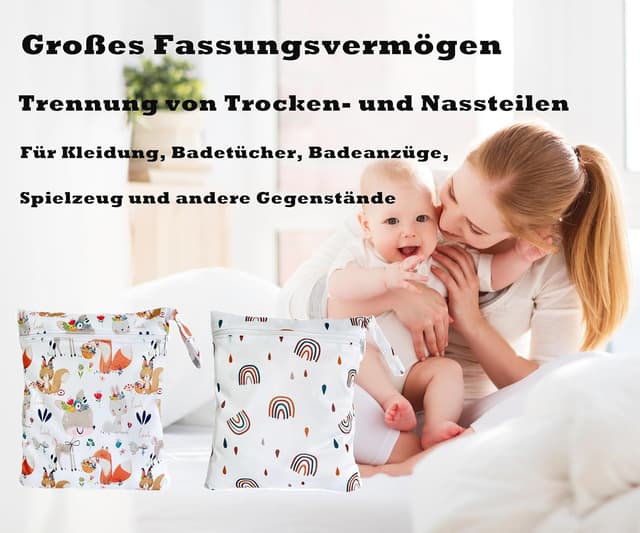 Detalle 2 de TRASUN Wet Bag 2er-Set für Windeln