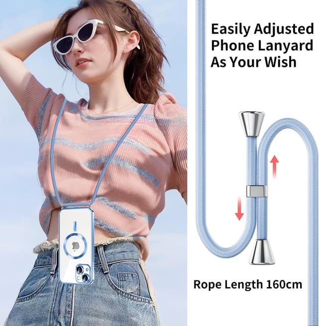 Detalle de iPhone 15 Plus Magnet Handyband, 160 cm