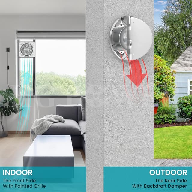 Detalle 2 de HG Power Extractor 200mm 980 m³/h ventilador silencioso