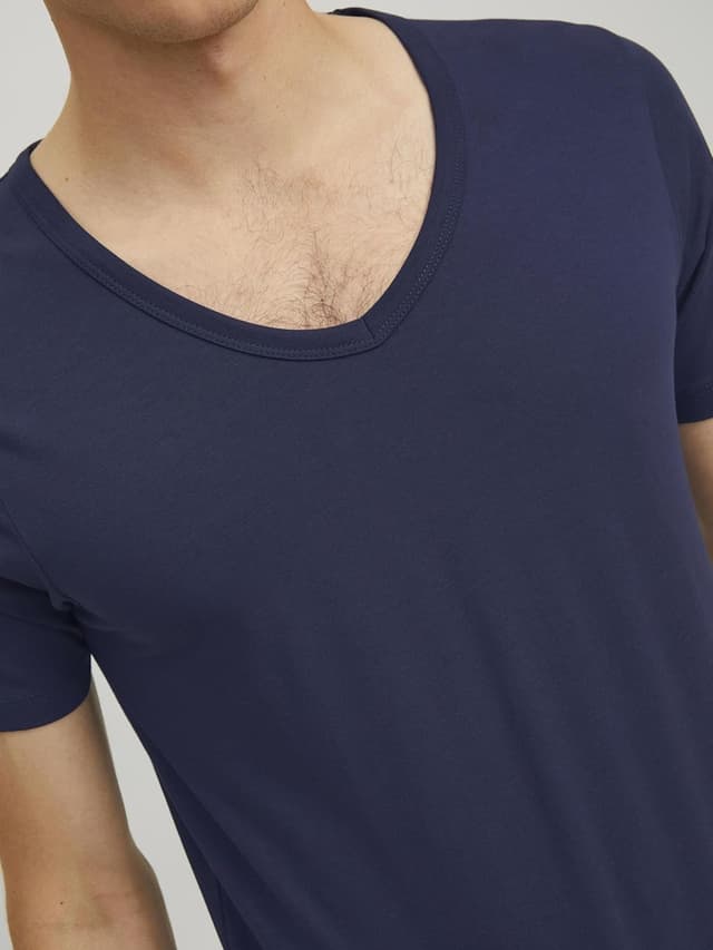 Detalle de Jack & Jones T-Shirt basic col en V à manches courtes