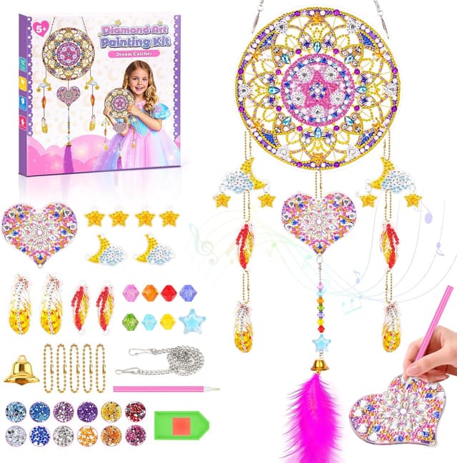 Detalle de Dreamcatcher Bastelset für Mädchen 6–11 Jahre 🎨